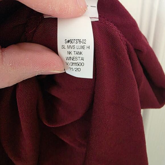 Old Navy Burgundy Tunic Length Tank Top NWT Women's Size XL - Picture 4 of 6